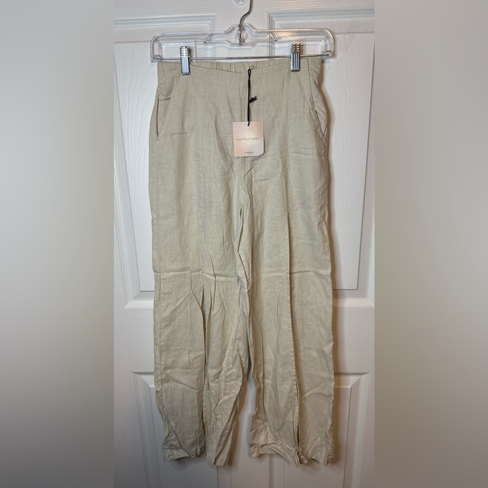 Linen Wide-Leg Pants - Picture 2 of 8